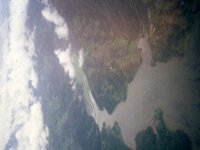 C10B02S20 16 : カトマンズ・ポカラ, ポカラ周辺, ラグナ湖, 湖沼, 積雲, 航空写真