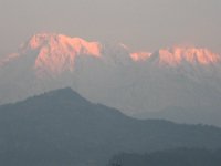 2008 11 05N01 001 : アンナプルナ ポカラ 一峰 南峰 朝焼け
