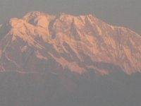 2008 12 10N01 017 : アンナプルナ ポカラ 一峰 大気汚染 朝焼け 霞