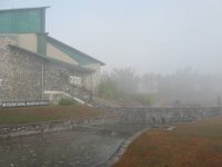 2008 12 18N01 001 : ポカラ 国際山岳博物館 大気汚染 朝霧 池 霞
