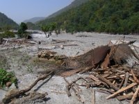 R1058304  Exif JPEG PICTURE : サンタール, セティ川, ネパール, ポカラ, 倒壊家屋, 河川地形, 洪水地形