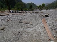 R1058307  Exif JPEG PICTURE : サンタール, セティ川, ネパール, ポカラ, 倒壊家屋, 河川地形, 洪水地形