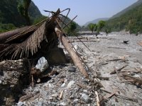 R1058308  Exif JPEG PICTURE : サンタール, セティ川, ネパール, ポカラ, 倒壊家屋, 河川地形, 洪水地形