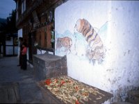 C08B06S21 05 : ティンプー・プナカ, ブータン, 壁画, 民家
