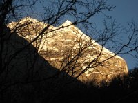 2008 11 24N01 164 : ツラギ氷河調査 夕焼け 岳カンバ林 第６日目