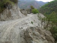 R0016407  R9 : マルシャンディ, モレーン堆積物, 地滑り, 峡谷, 道路開発