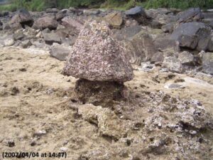 写真　 阿嘉島のキノコ岩