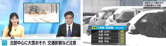 写真2 2026年1月29日のNHKテレビの画像(資料4)。